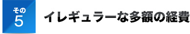 その５イレギュラーな多額の経費