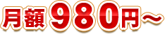 月額９８０円～