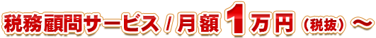 税務顧問サービス / 月額1万円（税抜）～