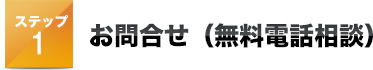 ステップ １お問合せ（無料電話相談）