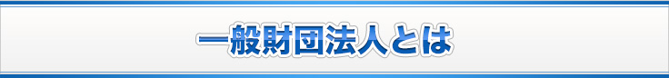 一般財団法人とは